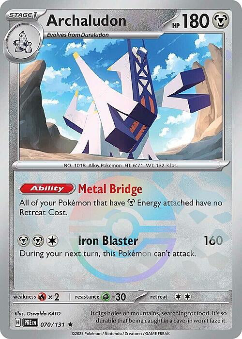 Prismatic Evolutions Archaludon #070/131 Pokéball